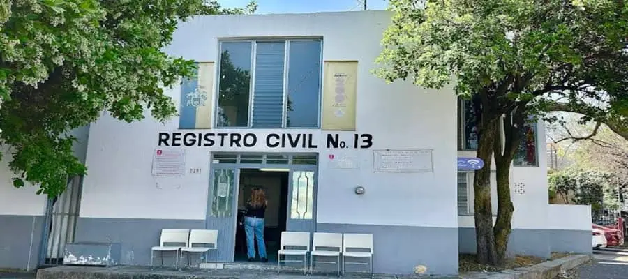 Registro Civil No 13 de Guadalajara en Jalisco